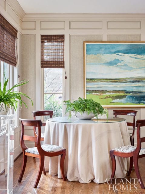 classical chairs in family room