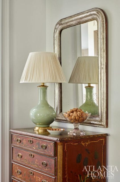antique sideboard and mirror