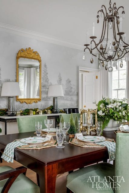 christmas tabletop dining room
