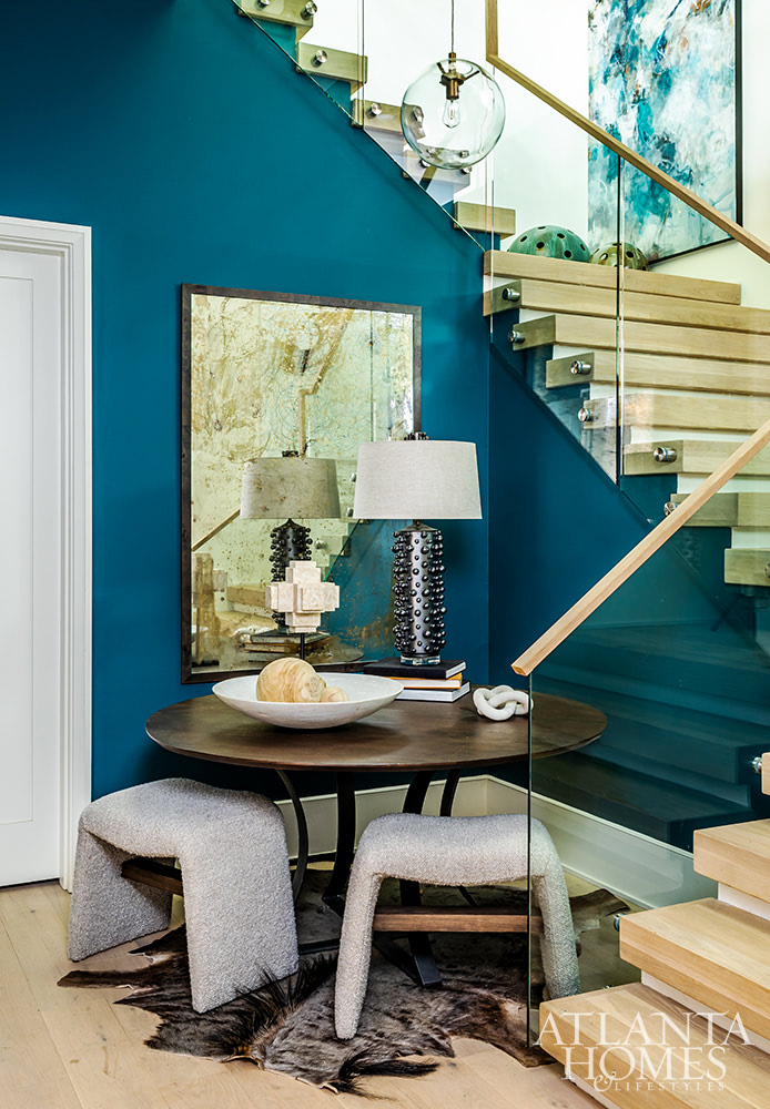 teal stairwell