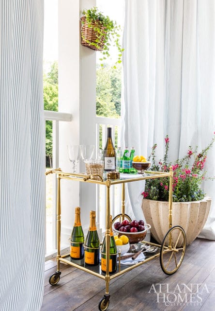 outdoor bar cart porch