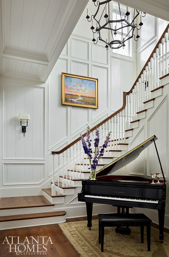 Piano in stair hall