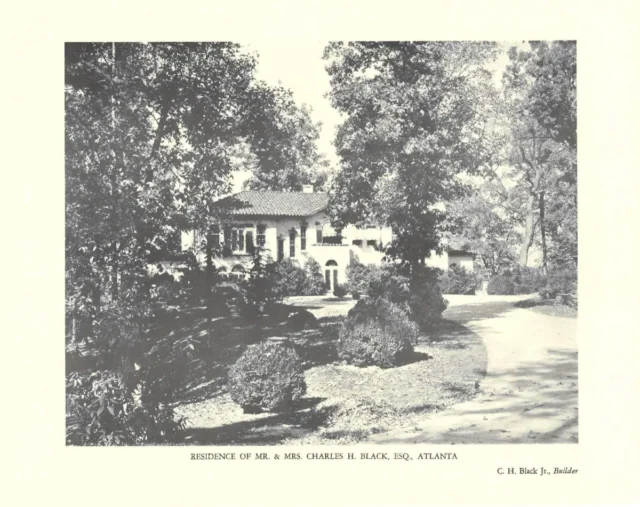 Residence of Mr. & Mrs. Charles H. Black, Esq., Atlanta. Spanish-style home with tile roof