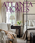 Atlanta Homes & Lifestyles magazine cover featuring a bedroom.